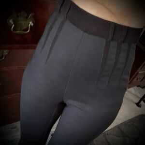 Balenciaga Paris high waisted leggings zippers wool stretch pant 40 (4-6)